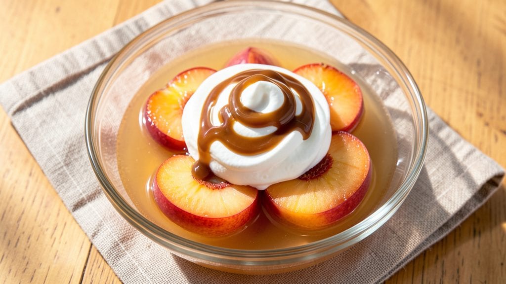Canned Peaches, Condensed Milk, and Gelatin Recipe: Layered Dessert With No-Bake Magic