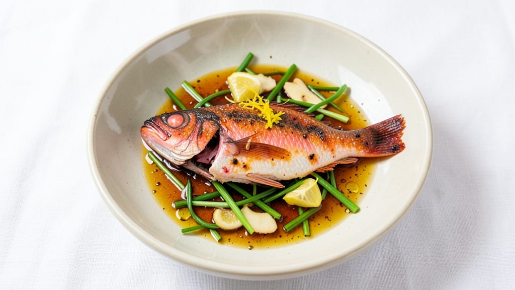 Chinese Steamed Red Snapper Recipe: Ginger-Lemon Fragrance in 20 Minutes
