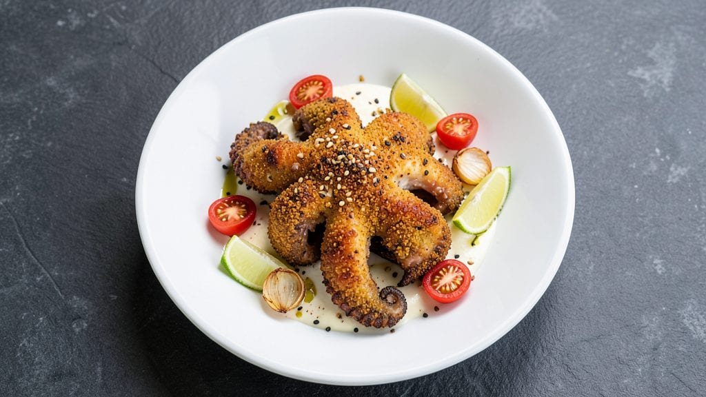 Fried Octopus Recipe: Crispy Cornmeal Crunch With Juicy Pink Hearts