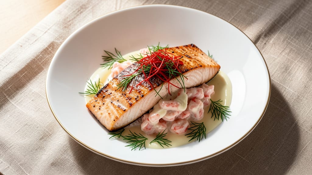 Japanese Baked Salmon With Crab Recipe: Crispy Top, Creamy Crab Surprise